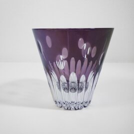 切子グラス プルメリア（紫）の画像