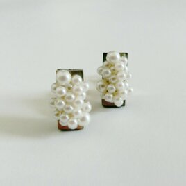 shell pearl earringの画像