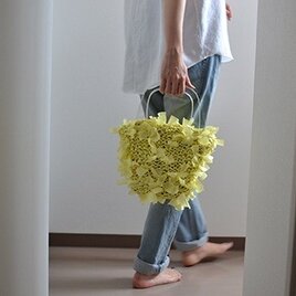 [cyane]basket bag / yellow ×handle:clearの画像