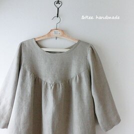☆生成リネンヨークギャザーワンピース