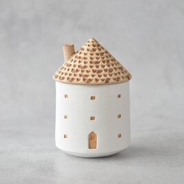 森の種の小さな家シリーズ｜家のカップ（煙突から湯気がのぼる