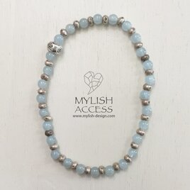 アクアマリンのブレスレット#524