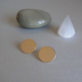 鏡面仕上げ 円形のピアス