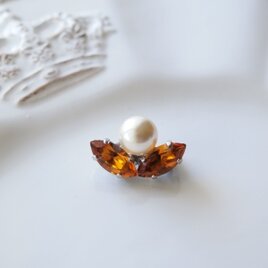 ハイジュエリー  ブローチ  ＊オレンジサファイア＊