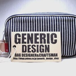 バッグインポーチ ヒッコリー(ネイビー) (Sサイズ)