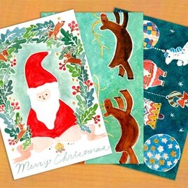 【送料無料】クリスマスカード3枚セットの画像