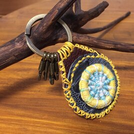 糸巻きボタンのキーリング