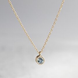 K10 Aquamarine birthstone necklace[P033K10AQ]の画像