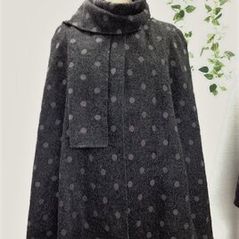 ◎イタリア製マント コート ケープウールアンティークチェーンvintage美品◎ イタリア製アンゴラウール ケープマント マロン＊＊＊ | iichi