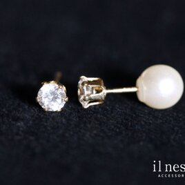 ピアス pietra［ジルコニア4ミリ］