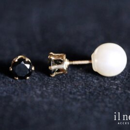 ピアス pietra［ブラックスピネル］