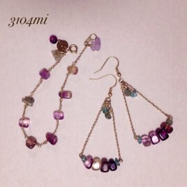 ☆2点セット☆ボリュームブレスレット＆ピアス