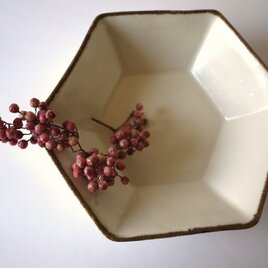 六角鉢（White）の画像