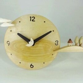 木製時計－丘の家（樺）