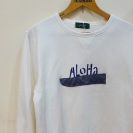 スウェットトレーナー　＜AloHa>　リメイク　Lの画像