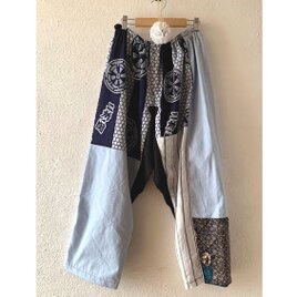 着物・浴衣リメイクサルエルパンツ　大相撲二所ノ関部屋 　ユニセックスの画像