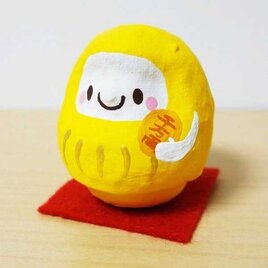 風水だるま＊黄(金運UP)【Sサイズ】