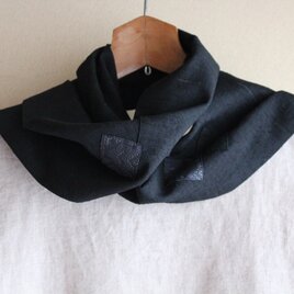 着物リメイク・正絹黒紬ストール(2)