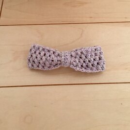 yuco様オーダー品 リボンバレッタ シャビーピンク