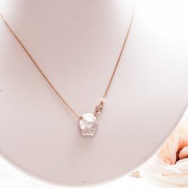 【14kgf】OnePetalペタル/Pearlクレオはなびらパールネックレス　Silverシルバーの画像