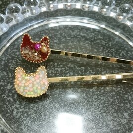 にゃんこヘアピン1