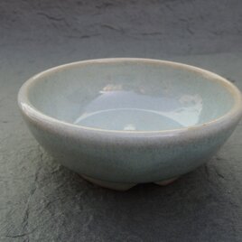 盆栽鉢　希少盆栽鉢青磁氷裂貫入丸鉢2個、白乳鉢の3個セット小品盆栽鉢サボテン 盆栽鉢 希少盆栽鉢青磁氷裂貫入丸鉢2個、白乳鉢の