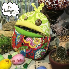 ミニポーチ もぐもぐバード（あか）