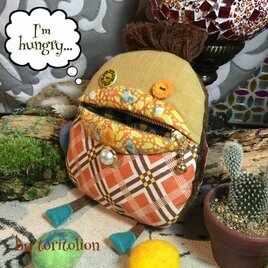 ミニポーチ もぐもぐバード（ちゃ）