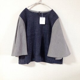 久留米絣と藍染め古布のバッククロスベスト S～M | iichi 日々の暮らし