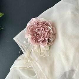 ラナンキュラス コサージュ モーブピンク