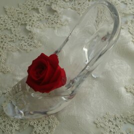 プリザーブドフラワー   ガラスの靴   薔薇  プレゼントの画像