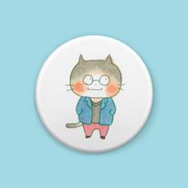 缶バッジ めがねくん