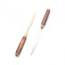 木製のレターオープナー（ココボロ；24金のメッキ）LOS-24G-COの画像