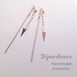 triangle＆chain　ピアス・イヤリングの画像