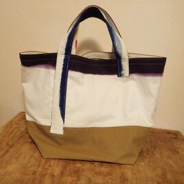 大きなトートバッグ　鯉のぼりの布で‥‥