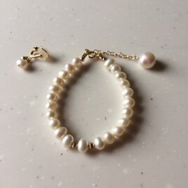 Pearl Bracelet & Earrings Oさま用の画像