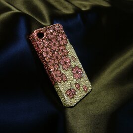 iPhone4  桜・春爛漫　スワロフスキービーズの画像