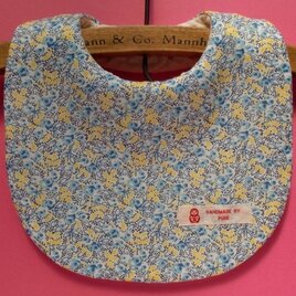 PURE*スタイ*小花柄RoseBloom ブルー系 爽やかなよだれかけ