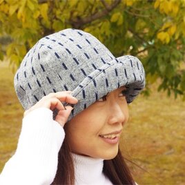 備後絣のハット