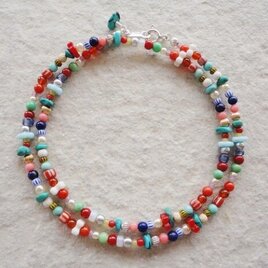 SV925★BEADS NECKLACE★MALTICOLOR