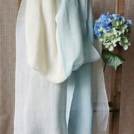 手織ロングストール＊夏の朝