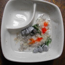 金魚の棲むアクセサリートレイ「夕凪と朝霧」