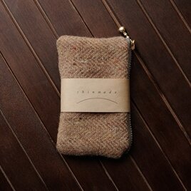 素朴なコインケース//ヘリンボーンツイード #3