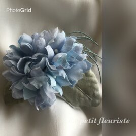 手染め紫陽花のコサージュ