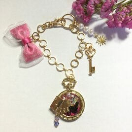 アリスpocket watchバッグチャームの画像