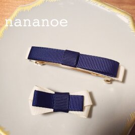 ママとお揃い♡リボンバレッタ＆ベビーヘアクリップ