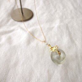 蜻蛉玉■フィグリーバチカン×ダイヤモンドカットチェーンネックレス／2016-13B