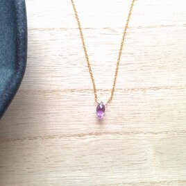 14kgf:ローズアメシストのネックレス