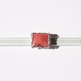 薔薇輝石（ロードナイト）長方形帯留の画像