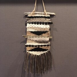 【流木タペストリー】ベージュ＆ブラック＆ホワイト